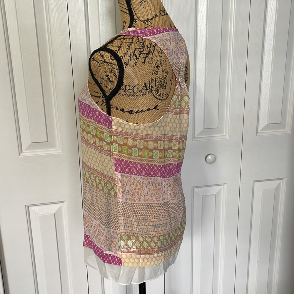 NWOT Verty Multicolor Pattern Racerback Tank Top - Picture 5 of 8